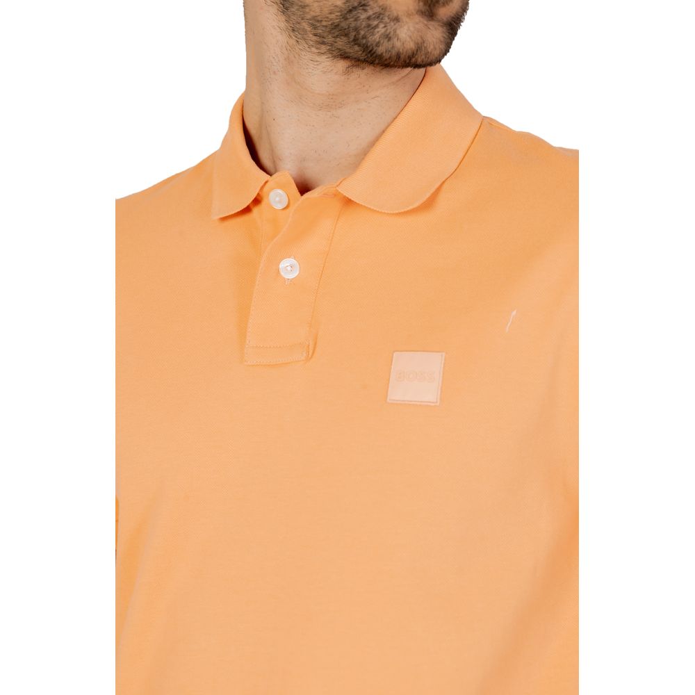 Hugo Boss Orange Cotton Polo Shirt Hugo Boss