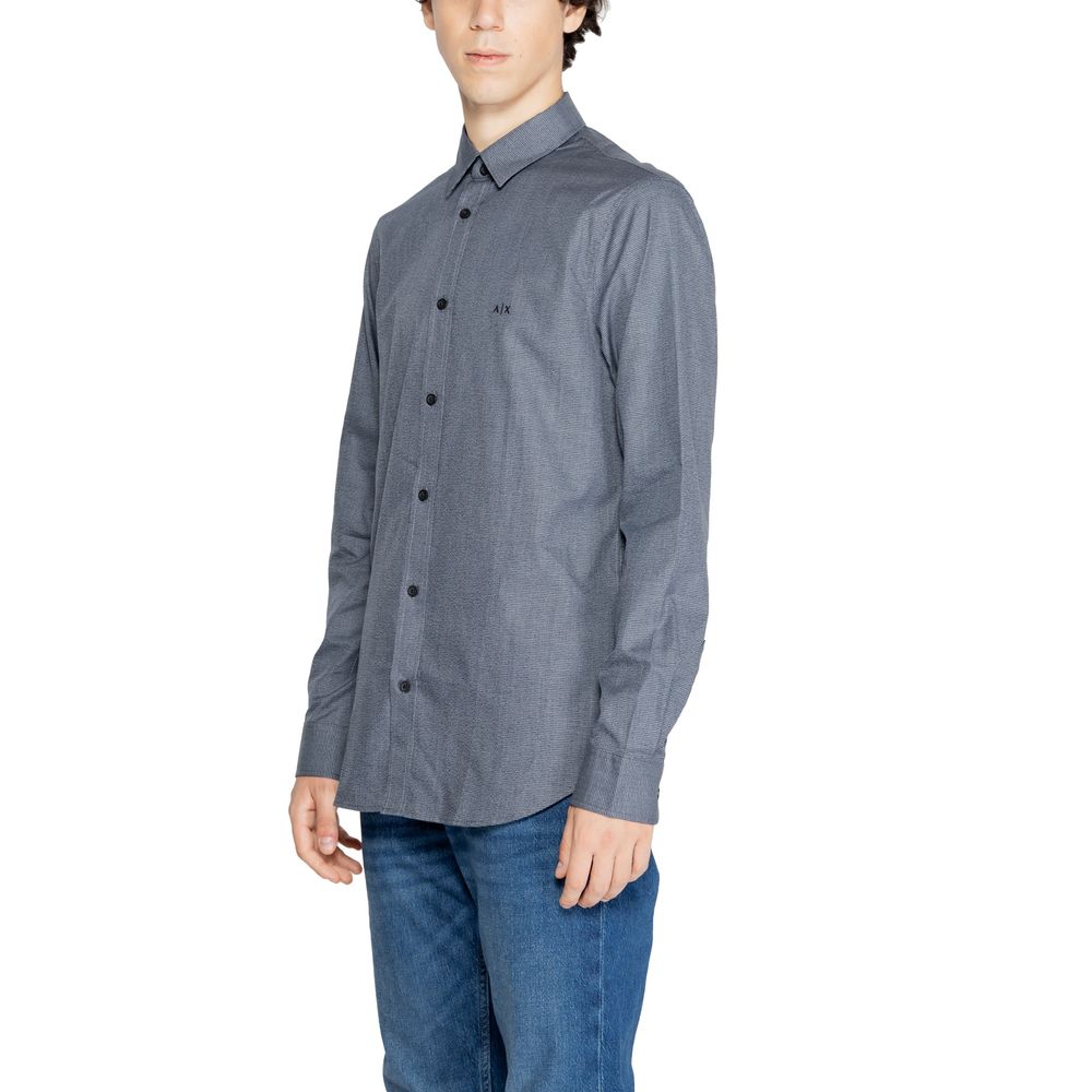 Armani Exchange Blue Cotton Shirt Armani Exchange