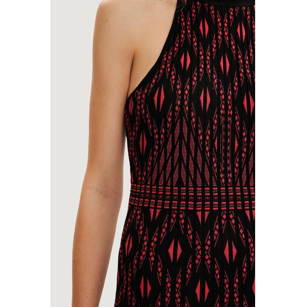 Desigual Red Viscose Dress Desigual