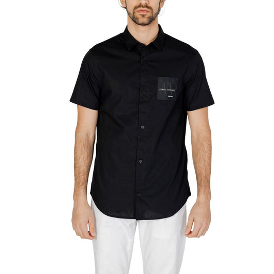 Armani Exchange Black Cotton Shirt Armani Exchange