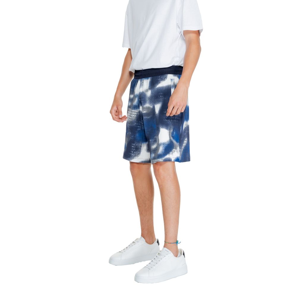 Armani Exchange Blue Cotton Bermuda Shorts