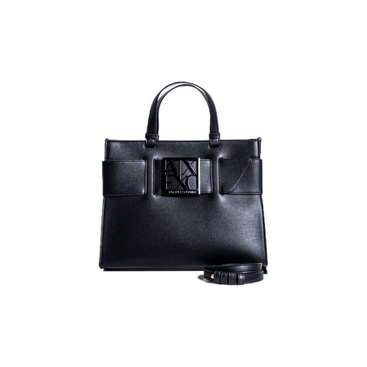 Armani Exchange Black Synthetic Leather Handbag Armani Exchange