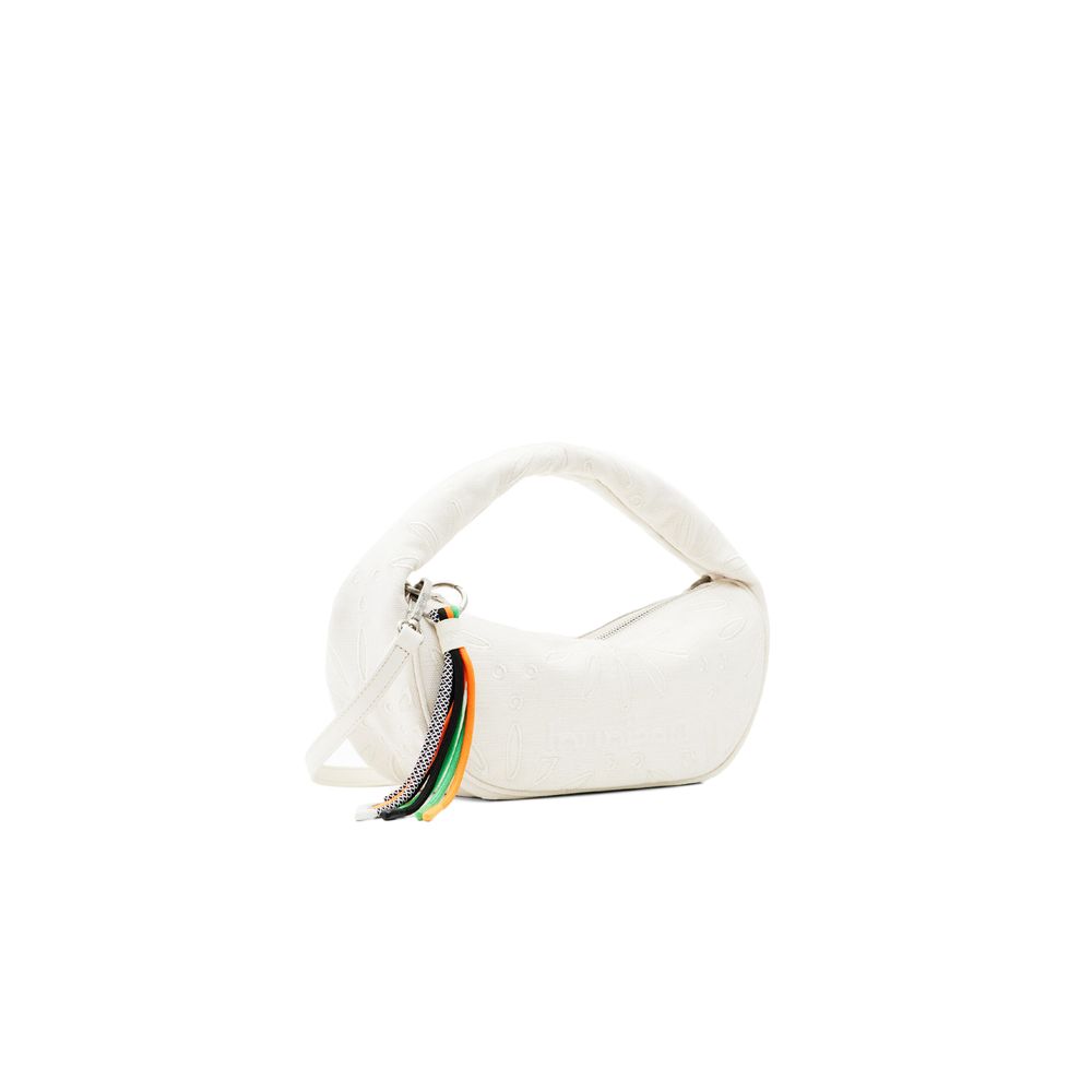 Desigual Cream Juta Handbag Desigual