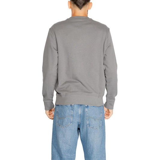 Hugo Boss Gray Cotton Sweater Hugo Boss