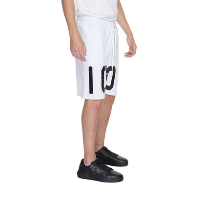 Icon White Cotton Bermuda Shorts Icon