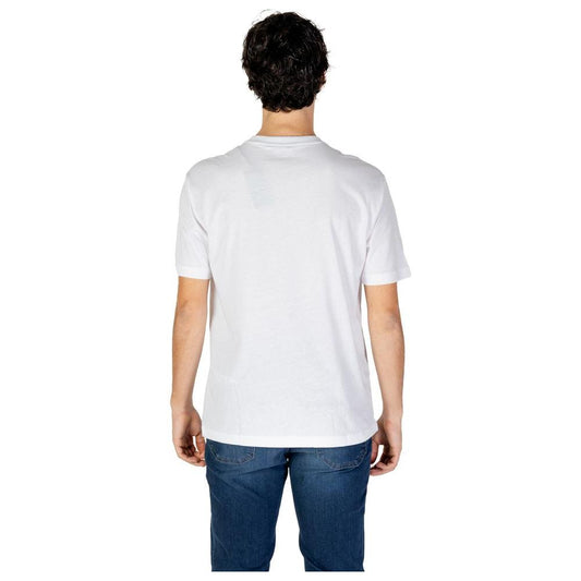 EA7 Emporio Armani White Cotton T-Shirt EA7 Emporio Armani