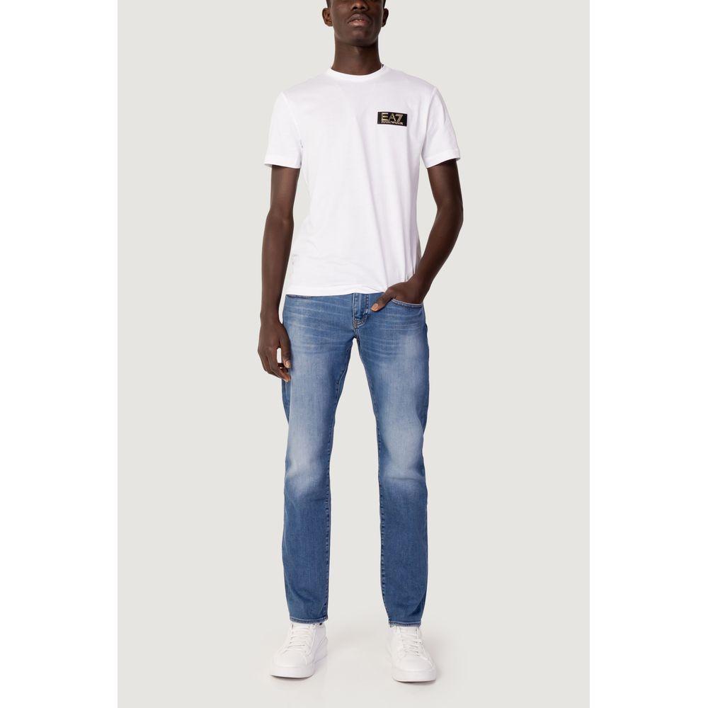 EA7 Emporio Armani White Cotton T-Shirt EA7 Emporio Armani