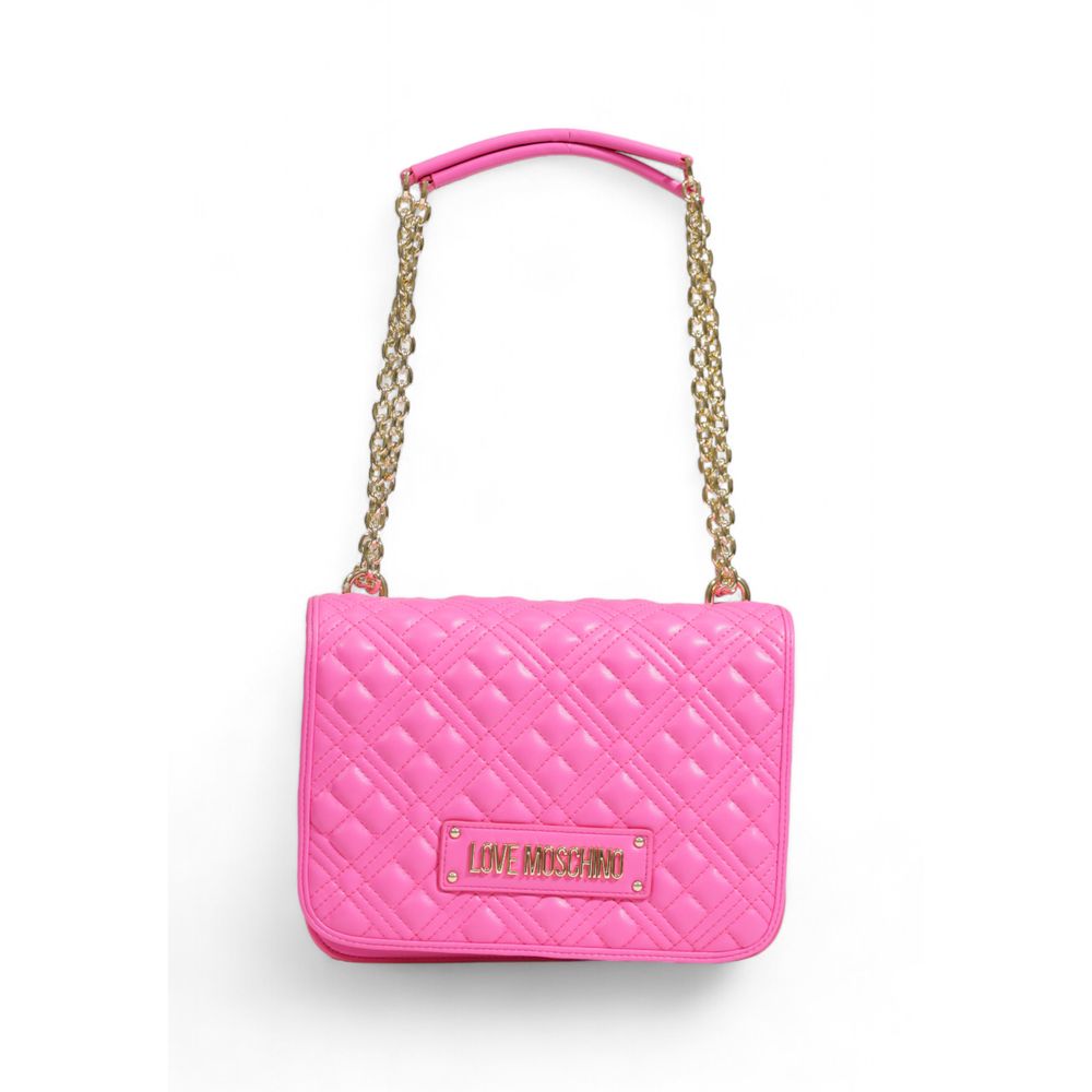 Love Moschino Pink Polyethylene Handbag Love Moschino