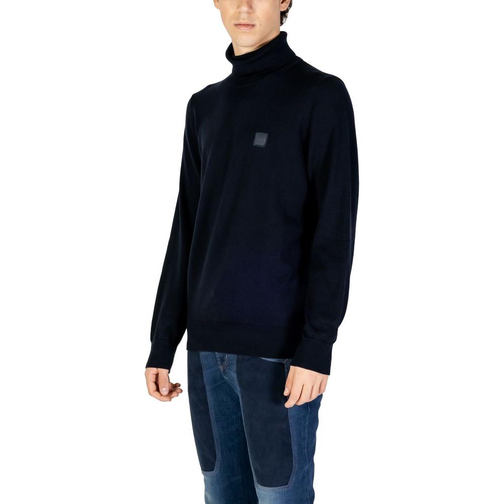 Hugo Boss Blue Cotton Sweater Hugo Boss