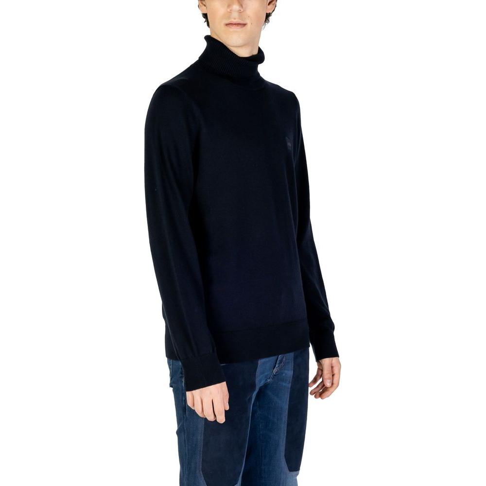 Hugo Boss Blue Cotton Sweater Hugo Boss