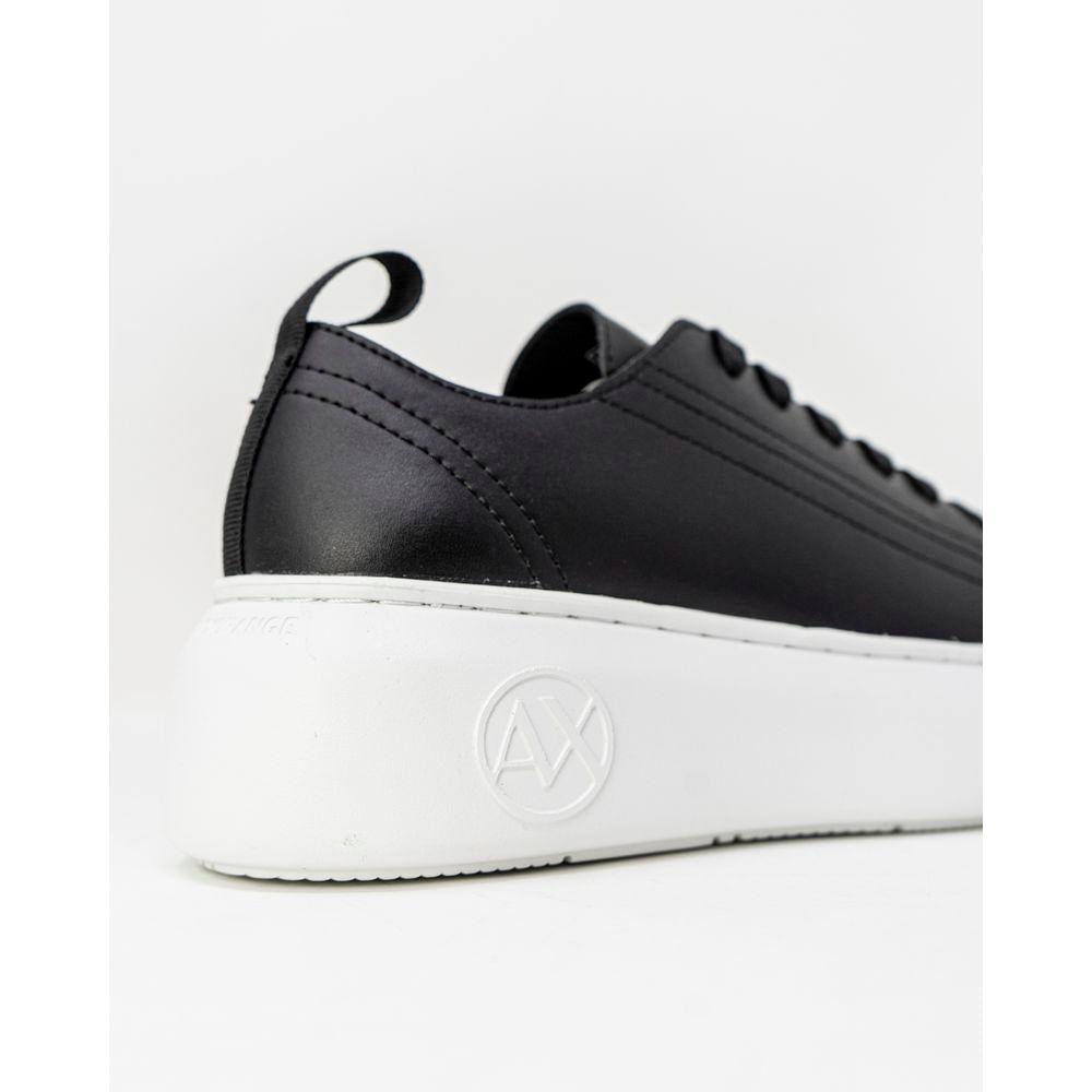 Armani Exchange Black Synthetic Leather Sneaker Armani Exchange