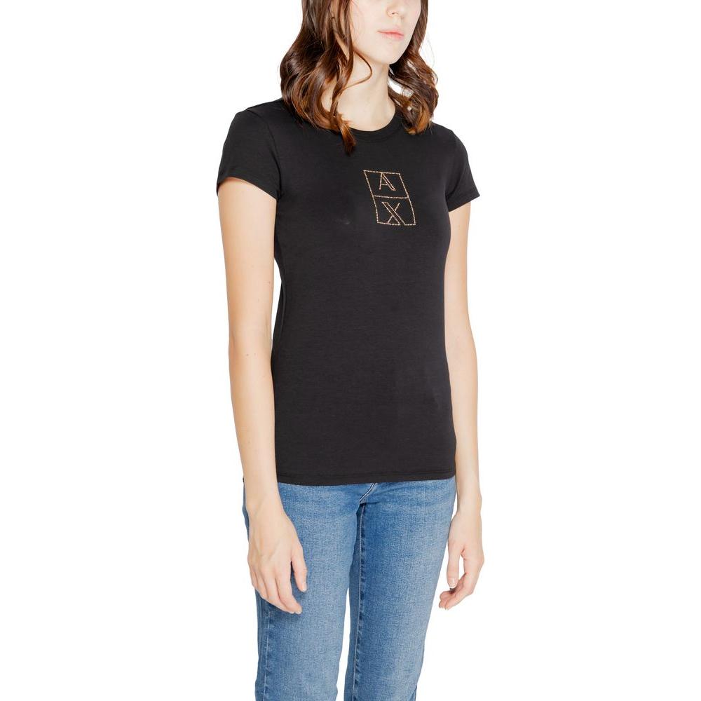 Armani Exchange Black Cotton Tops & T-Shirt Armani Exchange