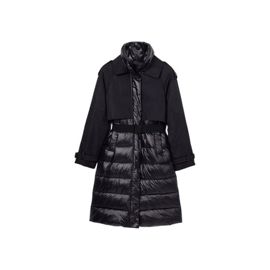 Desigual Black Polyester Jackets & Coat Desigual