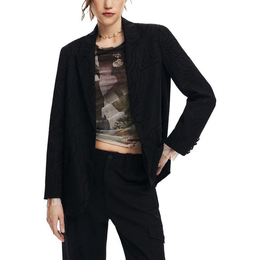 Desigual Black Polyester Suits & Blazer Desigual