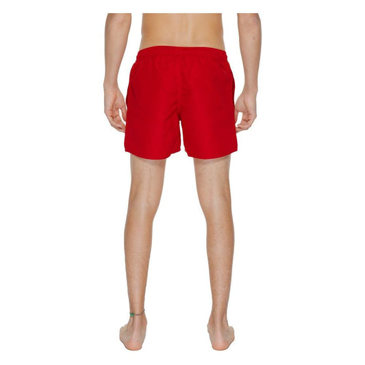 EA7 Emporio Armani Red Polyester Swimwear EA7 Emporio Armani