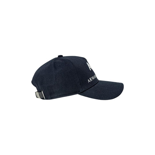 Armani Exchange Blue Cotton Hats & Cap Armani Exchange