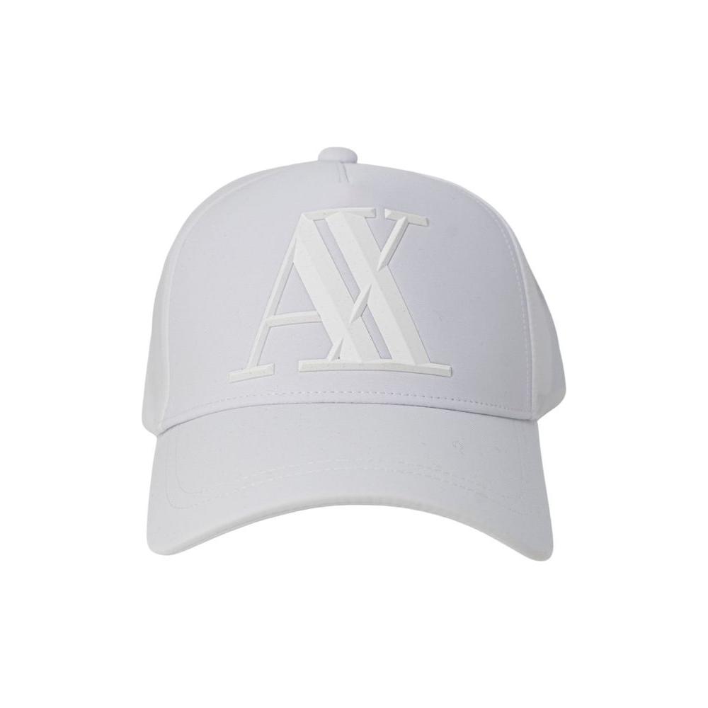 Armani Exchange White Cotton Hats & Cap Armani Exchange