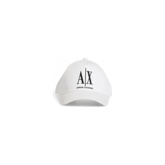 Armani Exchange White Cotton Hats & Cap Armani Exchange