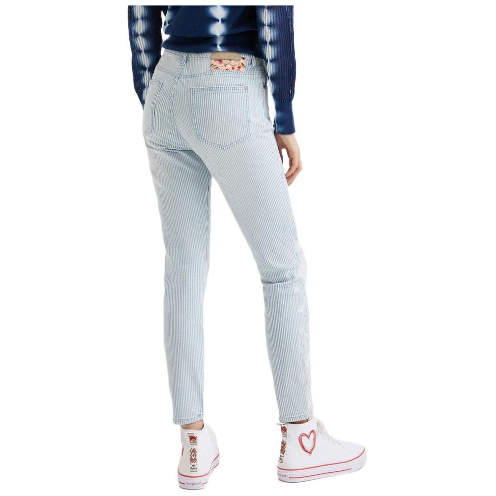 Desigual Light Blue Elastane Jeans & Pant Desigual