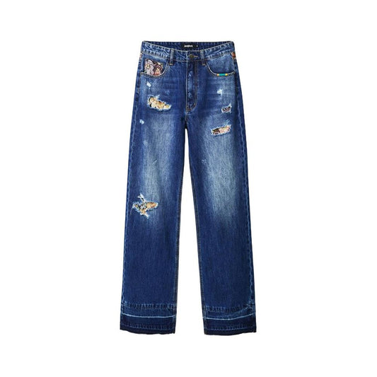 Desigual Blue Cotton Jeans & Pant Desigual