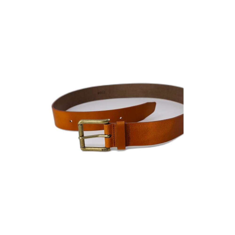 Hugo Boss Beige Leather Belt Hugo Boss Saddle Brown