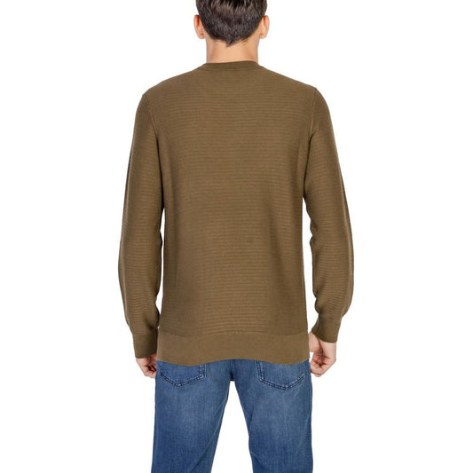 Hugo Boss Green Cotton Sweater Hugo Boss