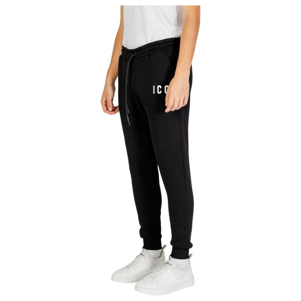 Icon Black And White Cotton Jeans & Pant Icon