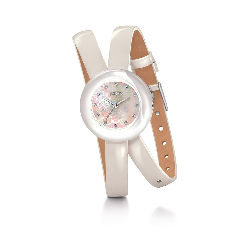 Folli Follie White Leather Watch Folli Follie