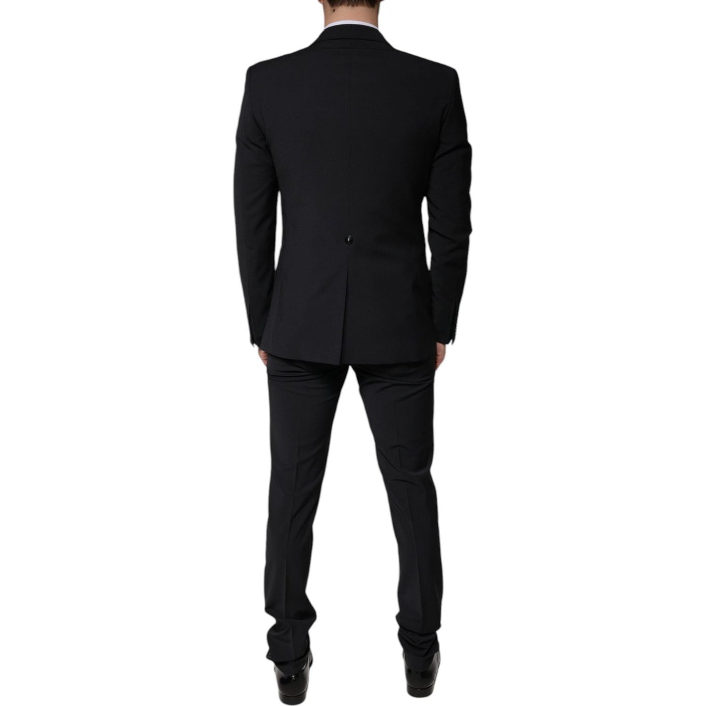 Dolce & Gabbana Black Wool MARTINI Formal 3 Piece Suit Dolce & Gabbana Black
