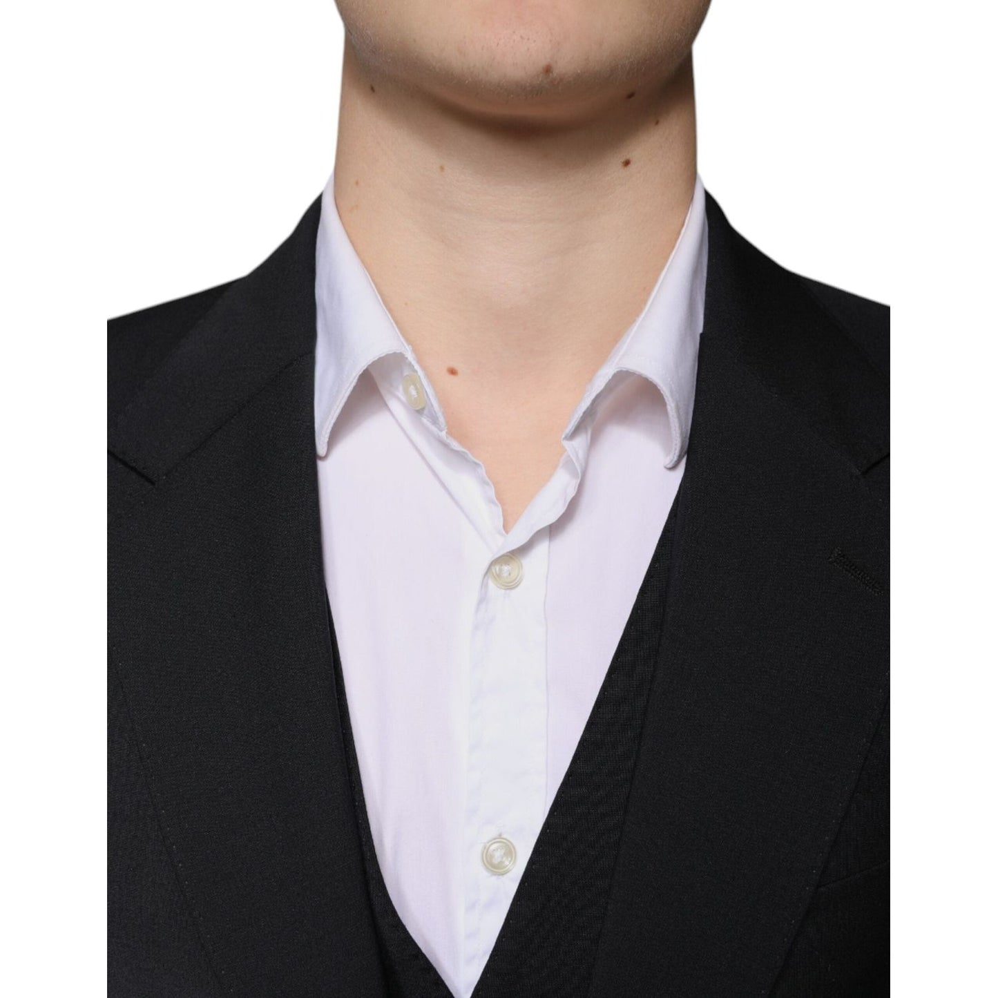 Dolce & Gabbana Black Wool MARTINI Formal 3 Piece Suit Dolce & Gabbana Gray