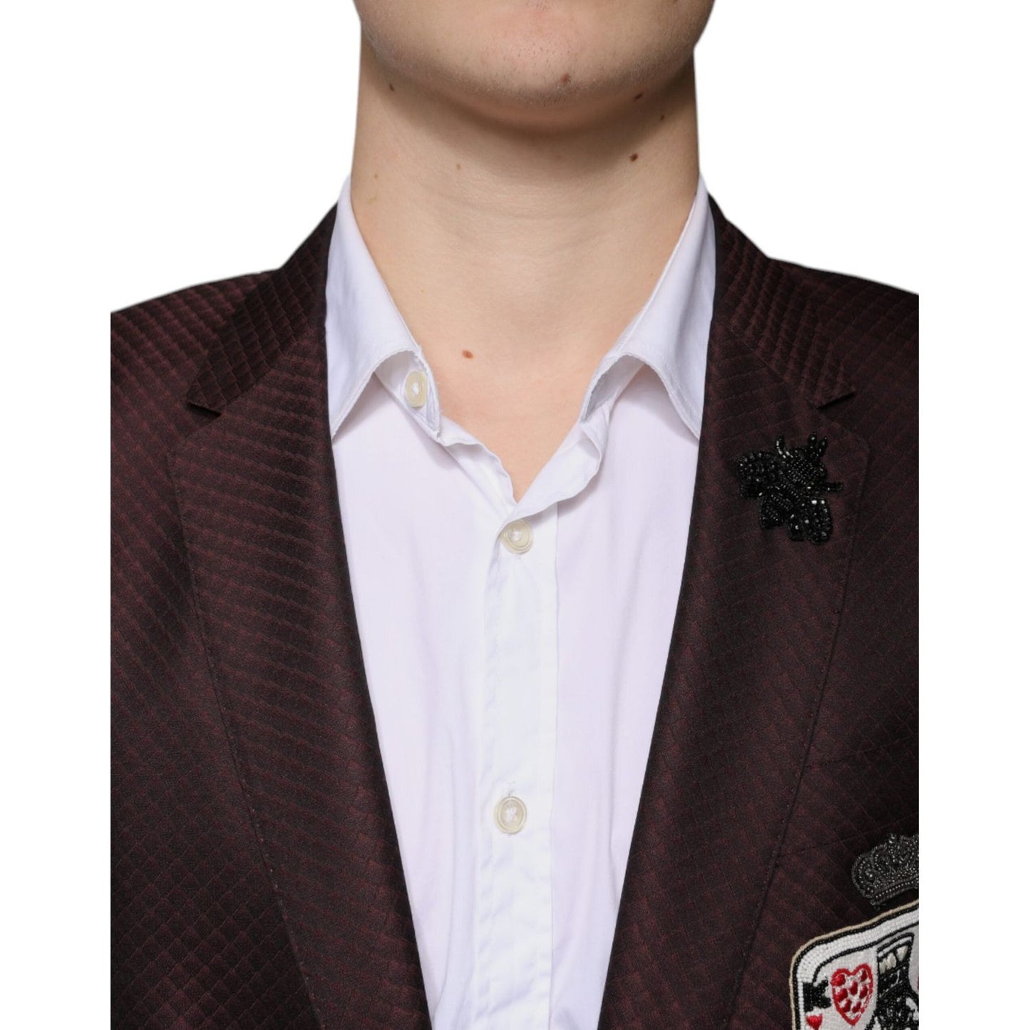 Dolce & Gabbana Maroon Deck Card Crown 2 Piece Formal Suit Dolce & Gabbana Dark Slate Gray