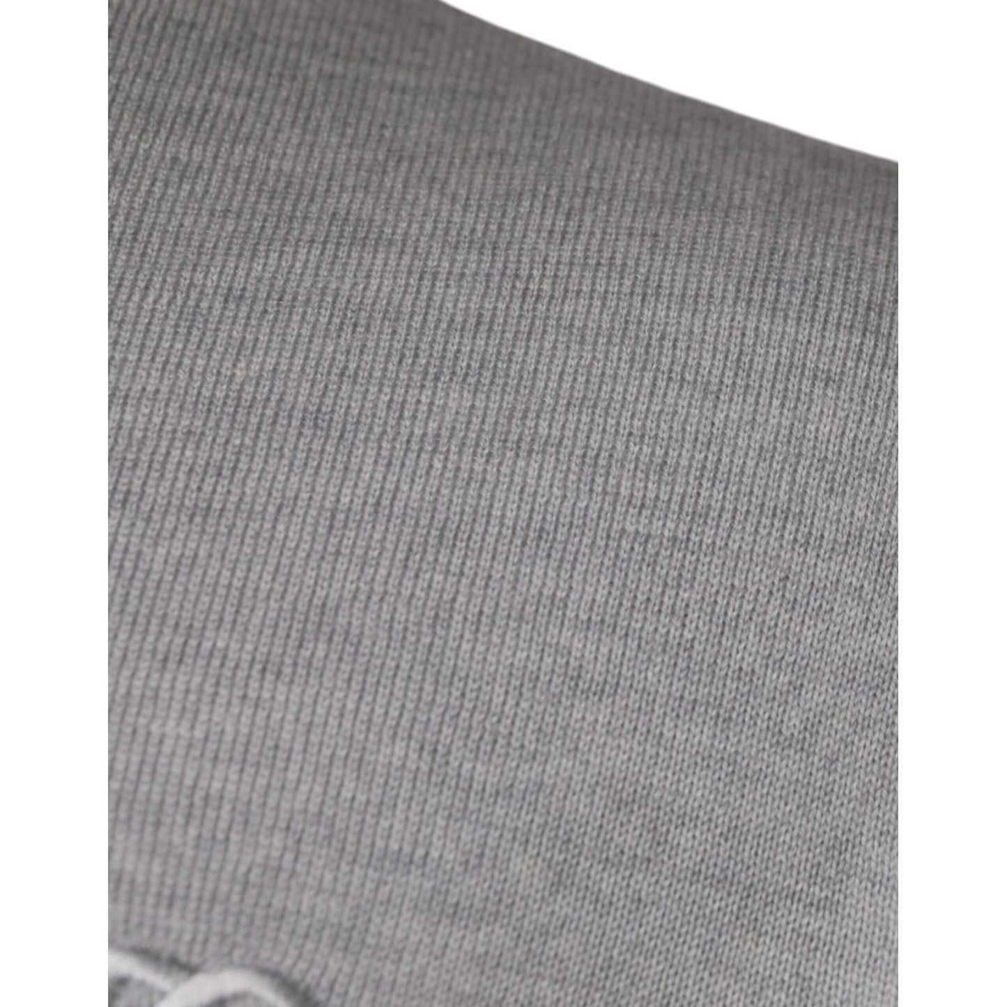 Dolce & Gabbana Light Gray Wool Crew Neck Pullover Sweater Dolce & Gabbana Light Slate Gray