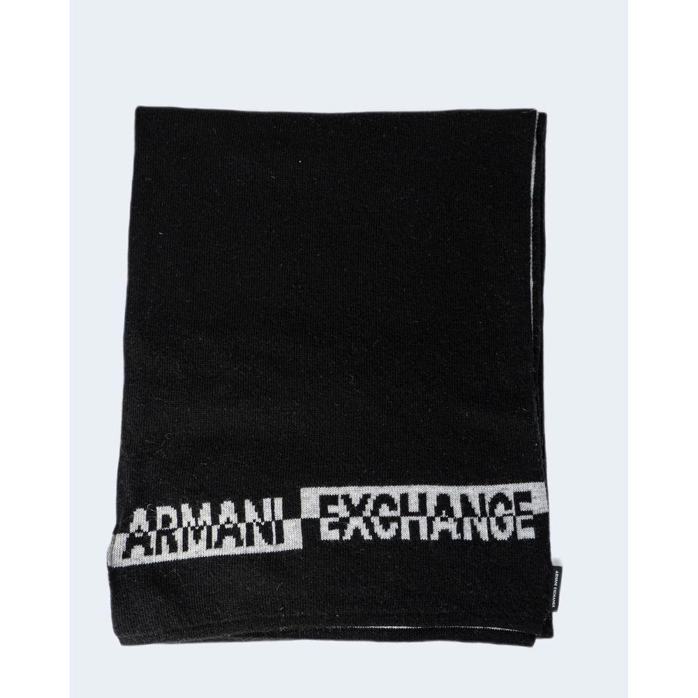 Armani Exchange Black Acrylic Scarf Armani Exchange