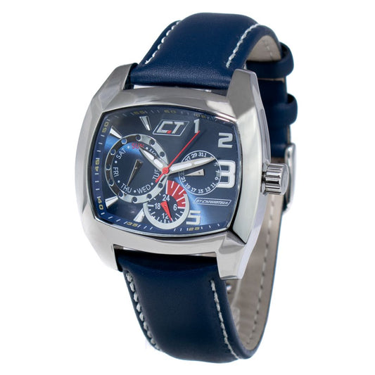 Chronotech Blue Leather Dress Watch Chronotech