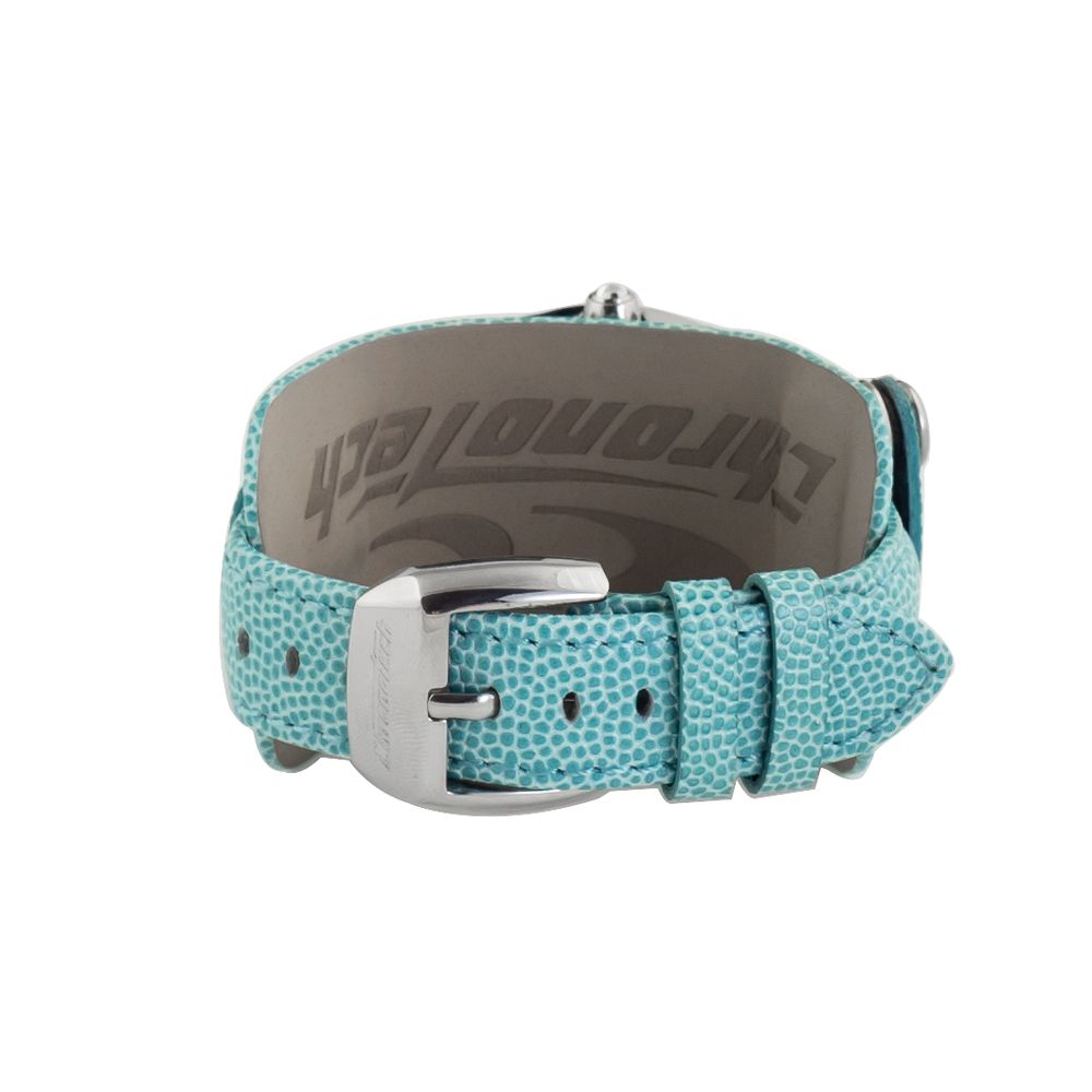 Chronotech Blue Leather Dress Watch