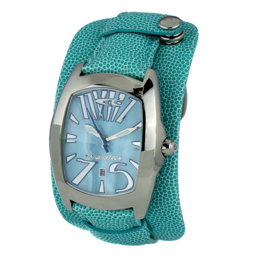 Chronotech Blue Leather Dress Watch Chronotech