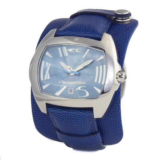 Chronotech Blue Leather Dress Watch Chronotech