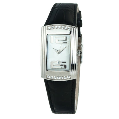 Chronotech Black Leather Dress Watch Chronotech