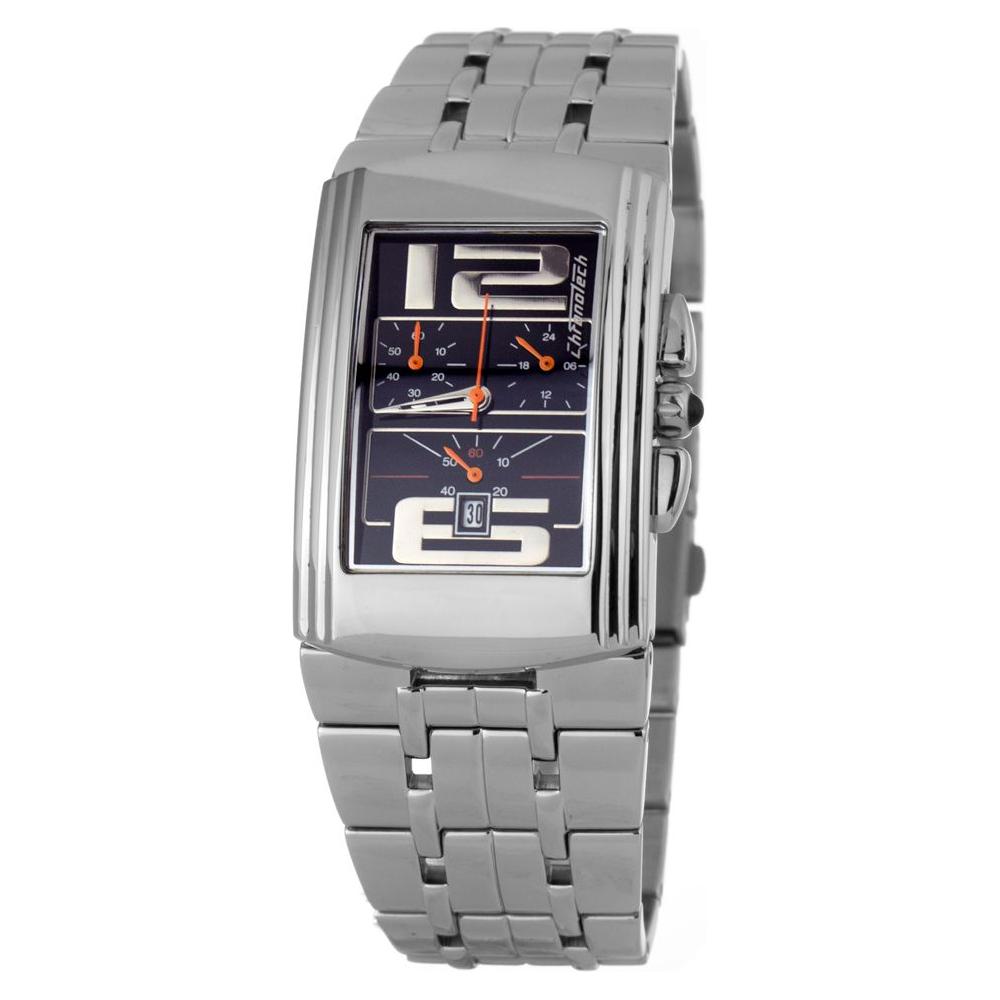 Chronotech Silver Stainless Steel Watch Chronotech Light Slate Gray