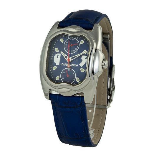 Chronotech Blue Leather Dress Watch Chronotech