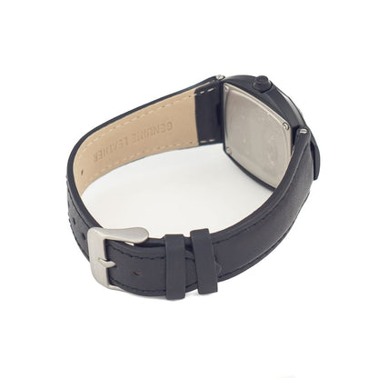 Chronotech Black Leather Dress Watch Chronotech