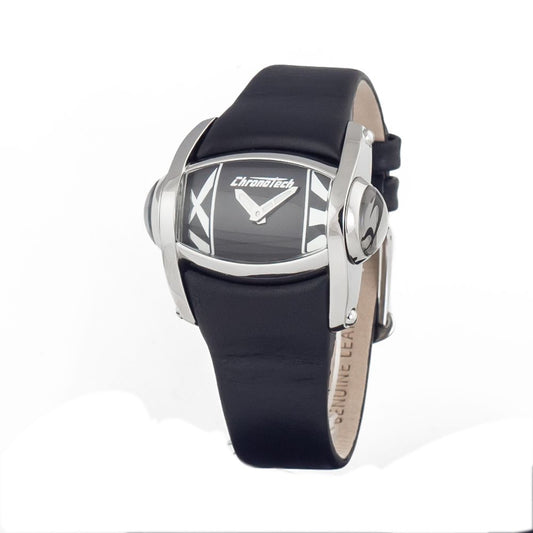 Chronotech Black Leather Dress Watch Chronotech