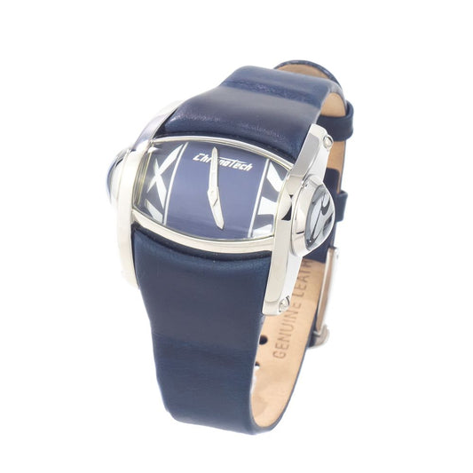 Chronotech Blue Leather Dress Watch Chronotech
