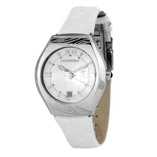 Chronotech White Leather Dress Watch Chronotech