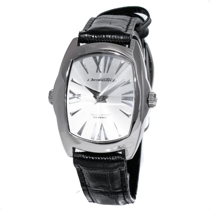 Chronotech Black Leather Dress Watch Chronotech