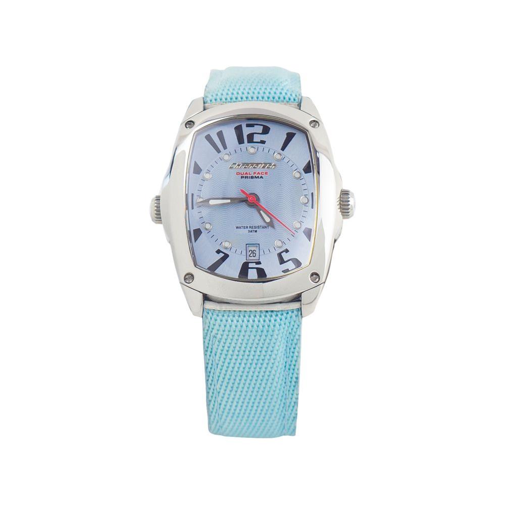 Chronotech Blue Leather Watch Chronotech Light Steel Blue