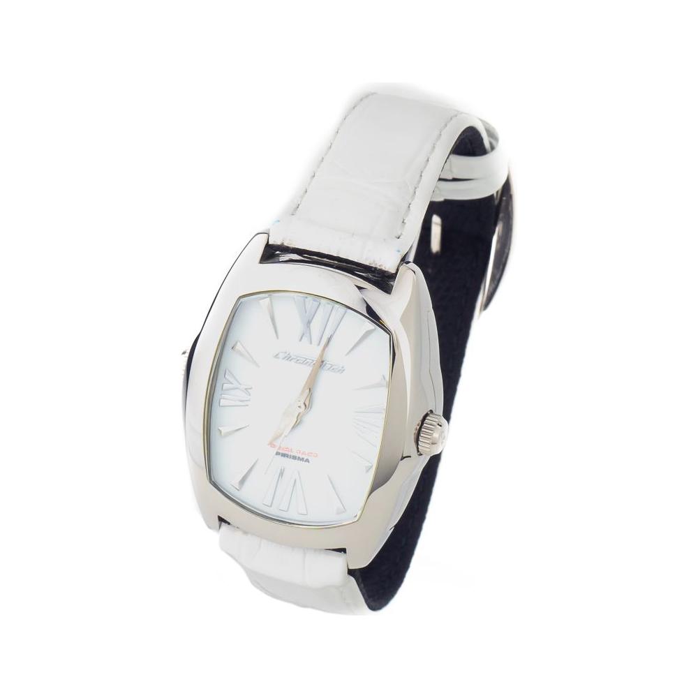 Chronotech Black Leather Watch Chronotech Light Gray
