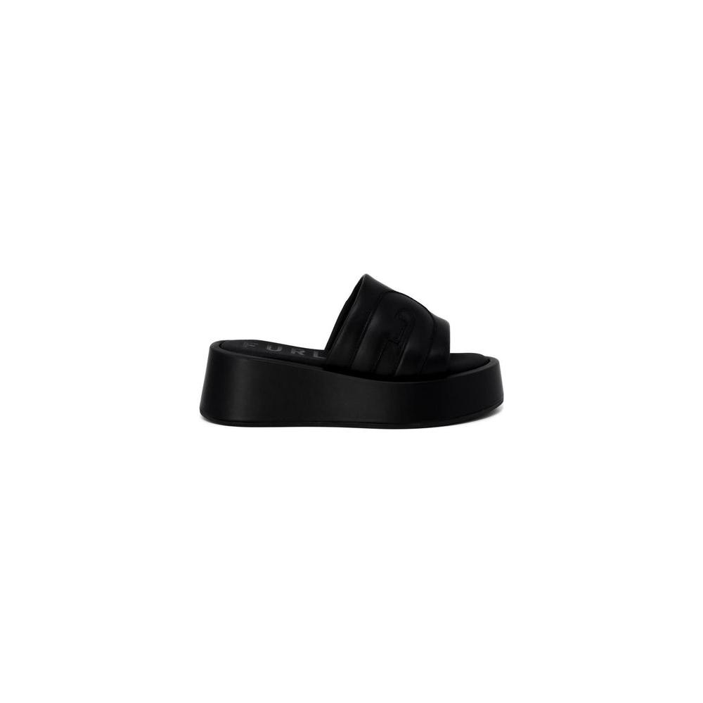 Furla Black Leather Sandal Furla Black