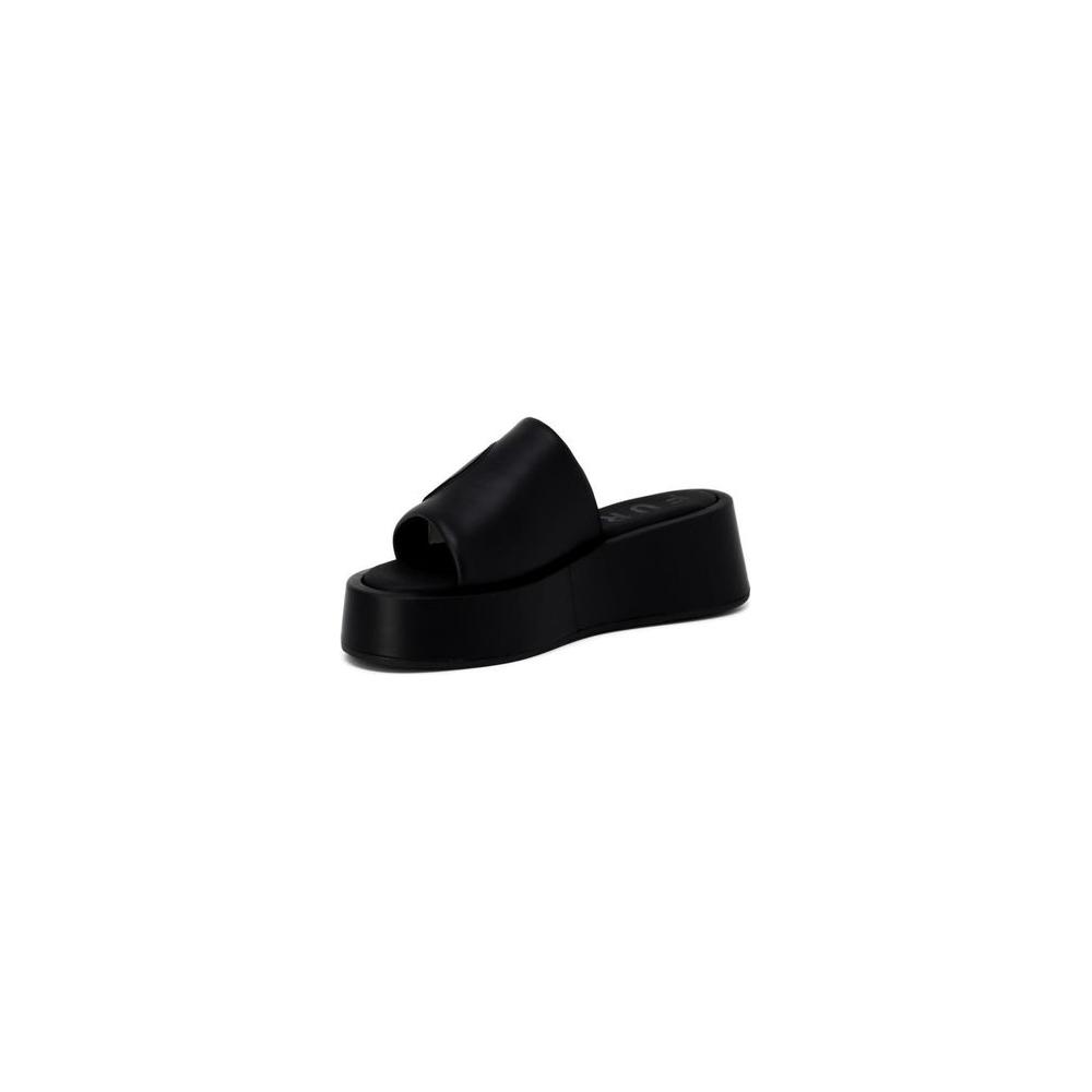 Furla Black Leather Sandal Furla Black