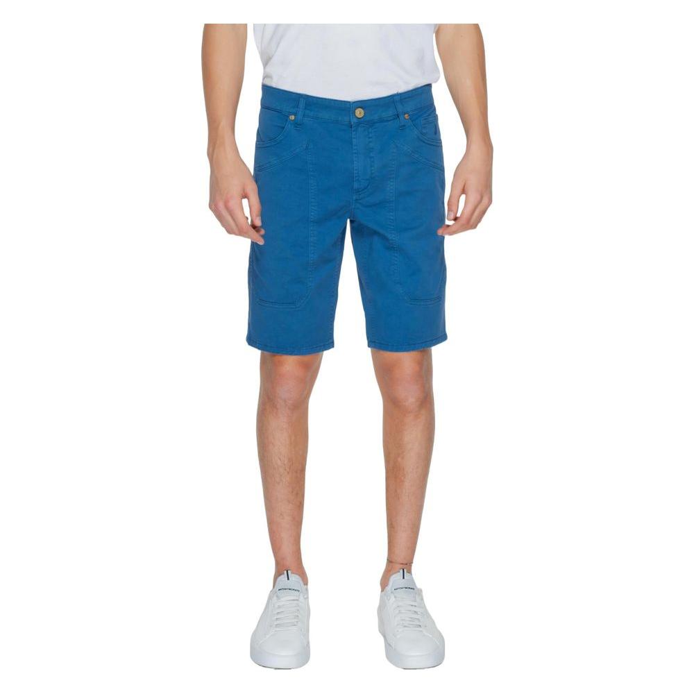 Jeckerson Blue Cotton Short Jeckerson Rosy Brown